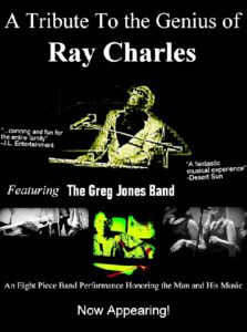 Promotional poster for pianist Greg Jones