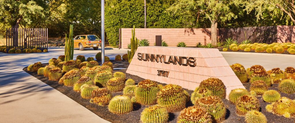 Sunnylands monument outside Center & Gardens entrance