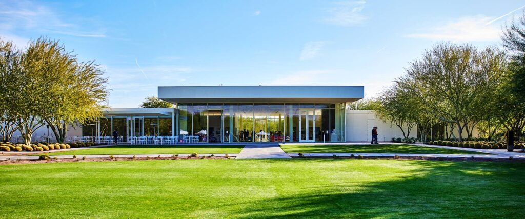 Rear view of Sunnylands Center from the Great Lawn